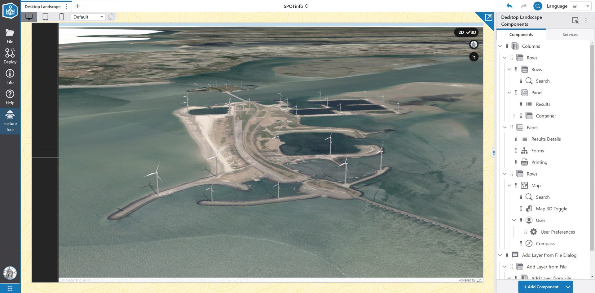 Wissel tussen 2D- en 3D-data