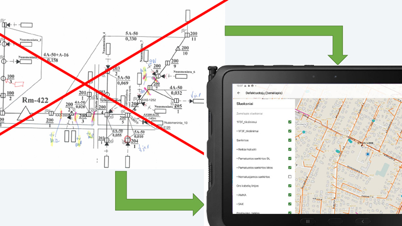 Elektros skirstomojo tinklo defektų valdymas ArcGIS priemonėmis