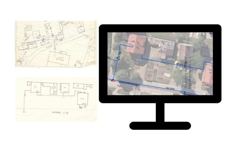 Turima informacija perkelta į GIS formatą
