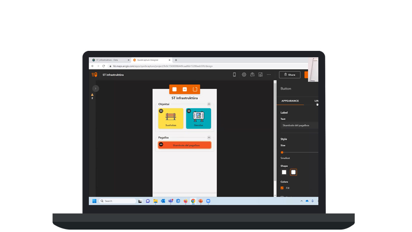 Greitas duomenų rinkimas su ArcGIS QuickCapture