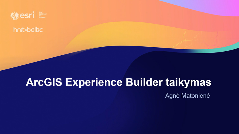 ArcGIS Experience Builder taikymas