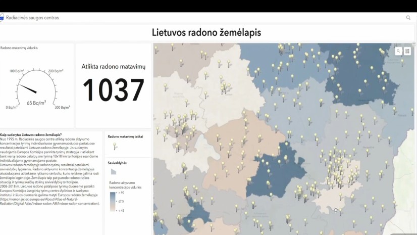 Radiacinio saugos centro geoinformacinės platformos (GIP) galimybių pristatymas