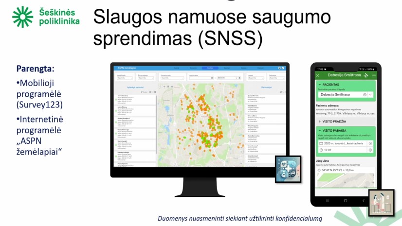 Ambulatorinių slaugos paslaugų namuose (ASPN) kontrolė su ArcGIS