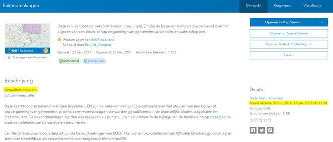 Actualiteit van data