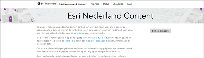 Blijf op de hoogte van ArcGIS Content-updates