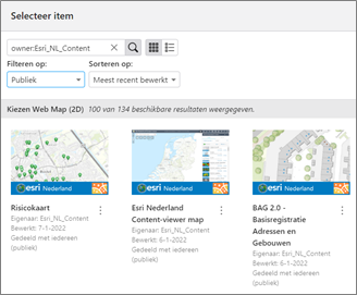 Webmap uit de Levende Atlas toevoegen