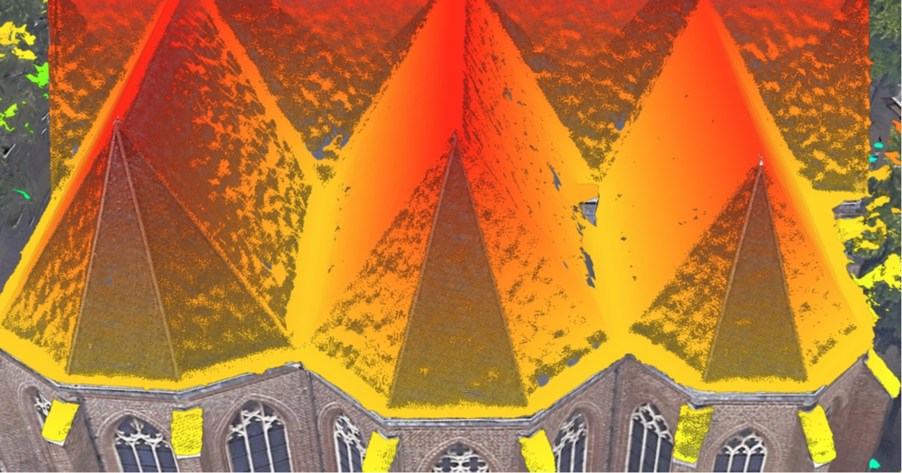 DSM-puntenwolk gemaakt uit luchtfoto’s (alleen nadir, 3 cm GSD)